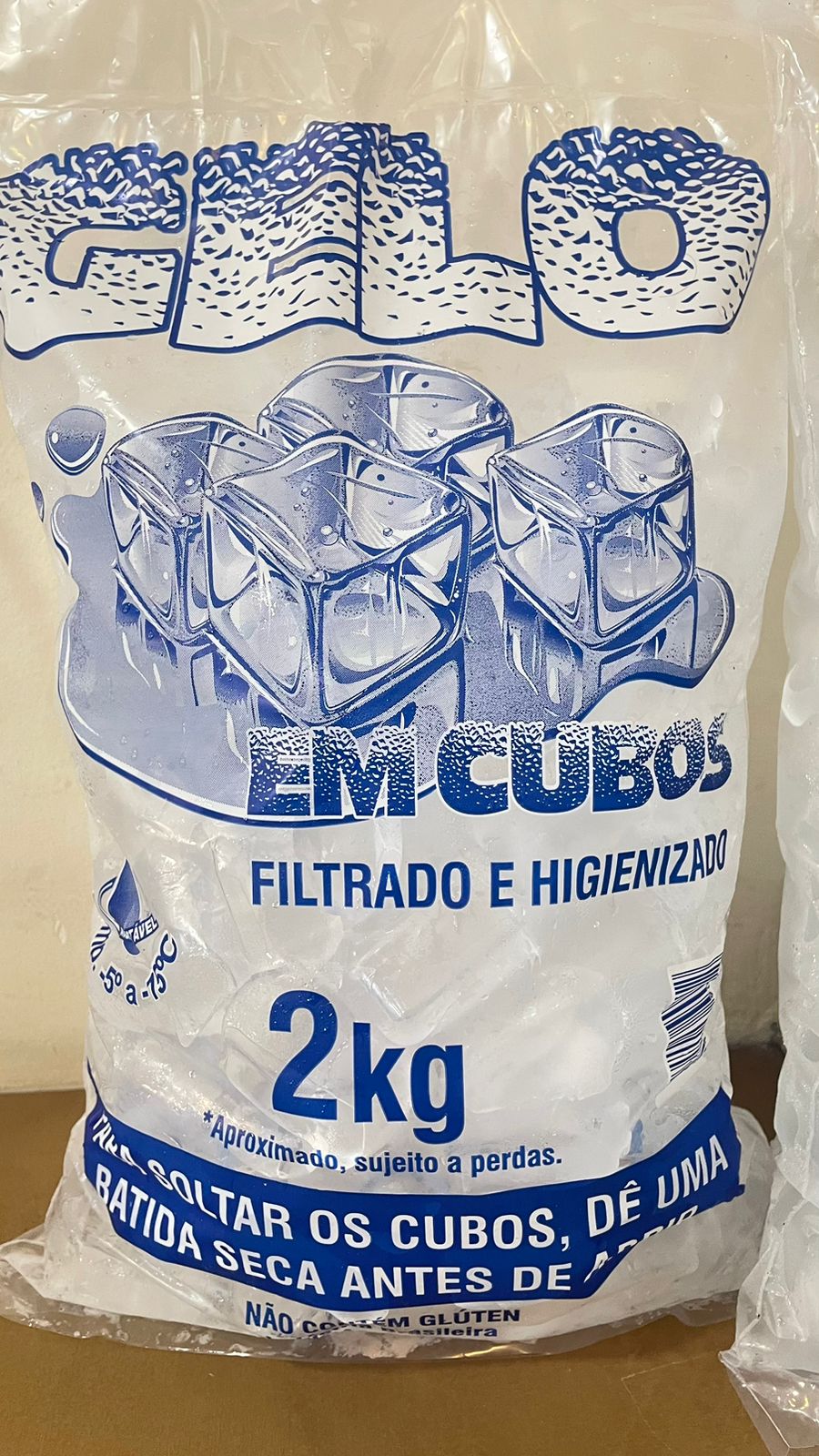 EMBALAGEM PARA GELO - 2KG = 500 UND - COM...